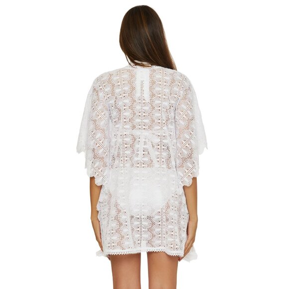 Trina Turk $188 Voila Lace Cover-up Caftan White - Picture 4 of 9